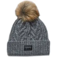 Superdry Luxe Kabelbeanie Lichtgrijs Grootte: 1SIZE