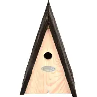 Esschert Design Vogelhuisje Wigwam - Zwart- Nestkastje - - Houtkleur - NK87