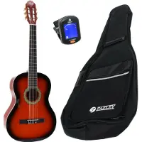Lapaz 002 SB klassieke gitaar 4/4-formaat sunburst + gigbag + tuner