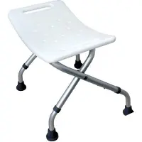 Able 2 Opvouwbare douchekruk - Lichtgewicht aluminium - Verstelbare hoogte 37-41 cm - Wit
