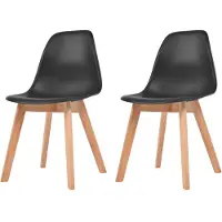vidaXL Eetkamerstoelen zwart 2 st online kopen