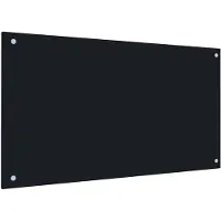 vidaXL Spatscherm keuken 90x50 cm gehard glas zwart