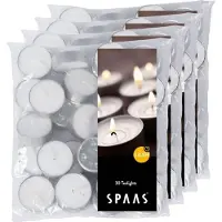 Spaas Candles 120x Theelichten wit 4,5 branduren in zak - geurkaarsen