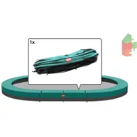 Berg Trampoline Rand ovaal Champion Grand inground 520x345 cm groen