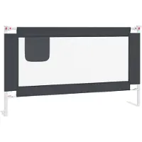 vidaXL Bedhekje peuter 140x25 cm stof donkergrijs