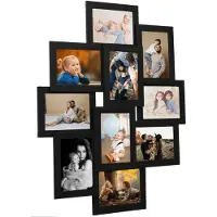 vidaXL Fotolijst voor 10x(13x18 cm) foto MDF zwart