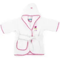Lief! badjas 0-12 mnd wit/roze