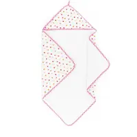 Lief! badcape 75x75 cm wit/roze