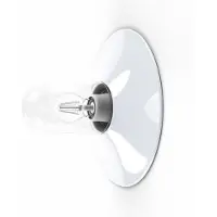 Roger Pradier Cooper Model 1 Wand/plafondlamp White Enamelled Steel | Clear Glass