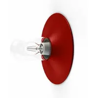 Roger Pradier Cooper Model 1 Wand/plafondlamp Tomato red | Clear Glass