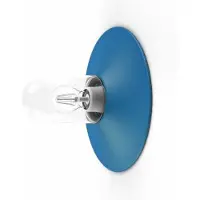 Roger Pradier Cooper Model 1 Wand/plafondlamp Matt Azure Blue | Clear Glass