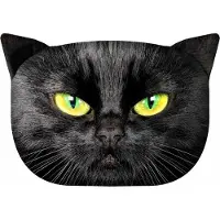 Bertoni - Knuffelkussen met kat motief Sierkussen met verborgen ritssluiting en vulling Kussen Nero