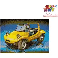 Stick-It Buggy geel (oldtimer), ca. 7.600 steentjes, compatibel met Ministeck