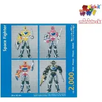 Stick-It Space-fighters, 4 in 1 set, ca. 2.000 steentjes, compatibel met Ministeck