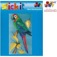 Stick-It Bonte Ara/Papagaai, ca. 1.600 steentjes, compatibel met Ministeck