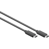 Nedis USB-Kabel | USB 3.2 Gen 2x2 | USB-C Male | USB-C Male | 100 W | 4K@60Hz | 20 Gbps | Vernikkeld | 2.00 m | Rond | PVC | Zwart | Label - CCGL64020BK20