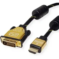 Roline GOLD Monitorkabel DVI (24+1) - HDMI, M/M, 1,5 m