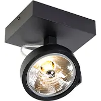QAZQA Design plafondspot zwart draai- en kantelbaar - Go