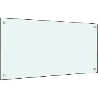 vidaXL Spatscherm keuken 80x40 cm gehard glas melkwit