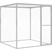 vidaXL Kattenkooi 1,5x1,5x1,5 m gegalvaniseerd staal
