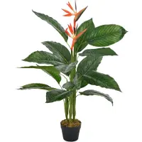 vidaXL Kunstplant met pot strelitzia 100 cm rood