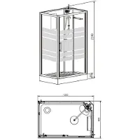Wiesbaden Complete douchecabine thermo 120x90x218 cm 5mm