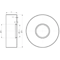 Wiesbaden Luxe plafonduitloop rond plafondbevestiging 30 cm chroom