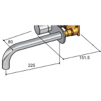 Hotbath Uitloop pal 22 cm chroom