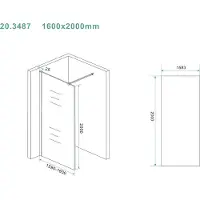 Wiesbaden Slim Glasplaat 1600x2000 8mm Nano Helder