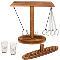 24hShop Houten Ring Toss Drinkspel - Wooden toss
