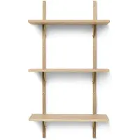 Ferm Living Sector Rek Oak|Brass | Triple - Narrow