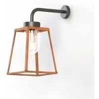 Roger Pradier Lampiok 2 Model 3 Wandlamp Patined Lacquered Copper | Clear Glass