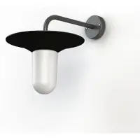 Roger Pradier Cooper Model 2 Wandlamp Black grey | Frosted Glass