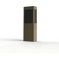 Roger Pradier BRICK² Model 2 Bollard Lamp Sandstone | Black PMMA
