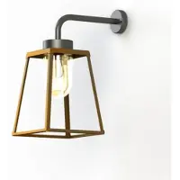 Roger Pradier Lampiok 2 Model 3 Wandlamp Tinted Lacquered Brass | Clear Glass