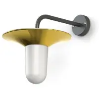 Roger Pradier Cooper Model 2 Wandlamp Brushed Lacquered Brass | Frosted Glass