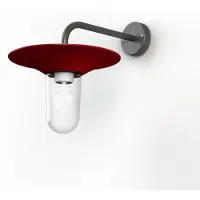 Roger Pradier Cooper Model 2 Wandlamp Tomato red | Clear Glass