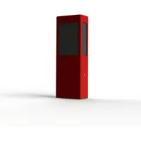 Roger Pradier BRICK² Model 2 Bollard Lamp Tomato red | Black PMMA