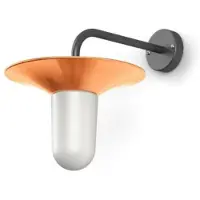 Roger Pradier Cooper Model 2 Wandlamp Patined Without Lacquered Copper | Frosted Glass