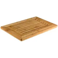 Decopatent FSC Bamboe Houten Broodsnijplank + Kruimelvanger - Broodplank hout met Brood Kruimel opvangbak - Brood snijplank met rooster - Snijplank voor brood - Afm. 42 x 28 x 2 Cm.