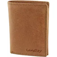 Landley Vintage Leren Billfold Portemonnee - Staand - Bruin