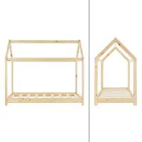 ML-Design Kinderbedframe Cynthia | hout naturel 88.5x165x132 cm kinderbedden | NADUVI