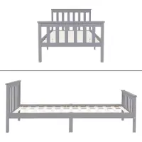 ML-Design Bedframe Max | hout grijs 206x98x80 cm bed frames | NADUVI