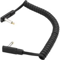 Rockboard Coiled Series Flat Patch Cable zwart 1.5 m