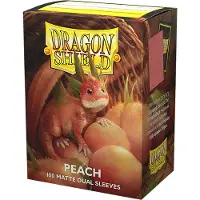 Dragon Shield Dubbele Matte Perzikkleurige Piip-kaarthoezen 100 Zakjes