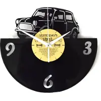 Yesterdays Vinyl Retro - Vinyl klok - Uniek kado - Auto - Met geschenkverpakking - Gemaakt van een echte langspeelplaat