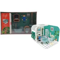 Jouéco speelset badkamer junior karton/hout 7-delig