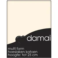 Damai Hoeslaken Multiform Damai Vanille (Katoen)-160/180 X 200/210 Cm