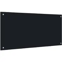 vidaXL Spatscherm keuken 100x50 cm gehard glas zwart
