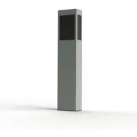 Roger Pradier BRICK² Model 3 Bollard Lamp Silk Grey | Black PMMA